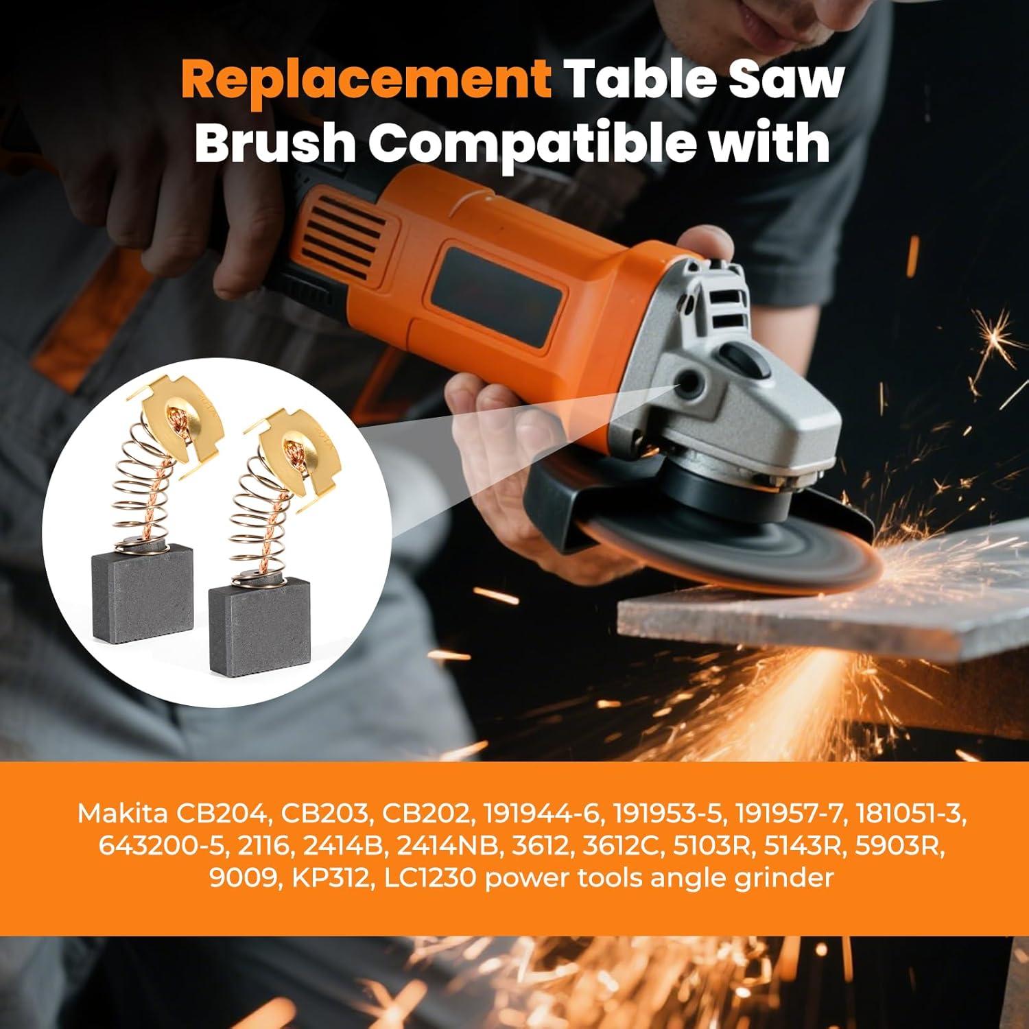 8 Cepillos de Carbón UMONIE CB203 para Amoladora Makita