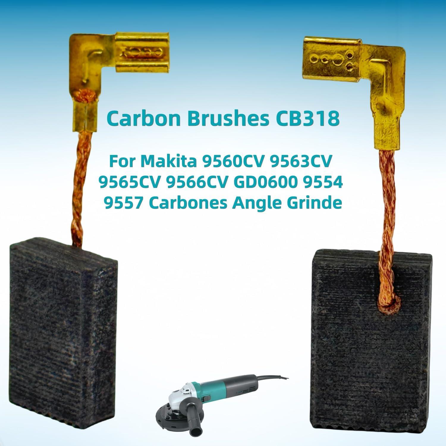 8 Cepillos de Carbón HHLZDHH CB318 para Amoladoras y Lijadoras