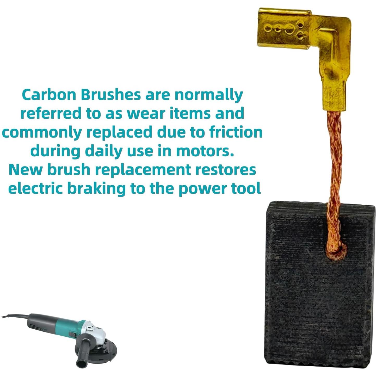 8 Cepillos de Carbón HHLZDHH CB318 para Amoladoras y Lijadoras