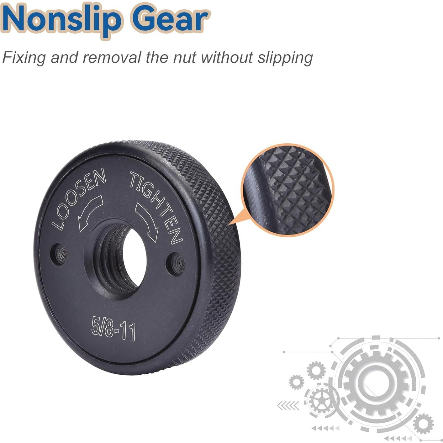 Tuerca de Flange 5/8"-11 JonPhoe para Amoladora Angular - Negro