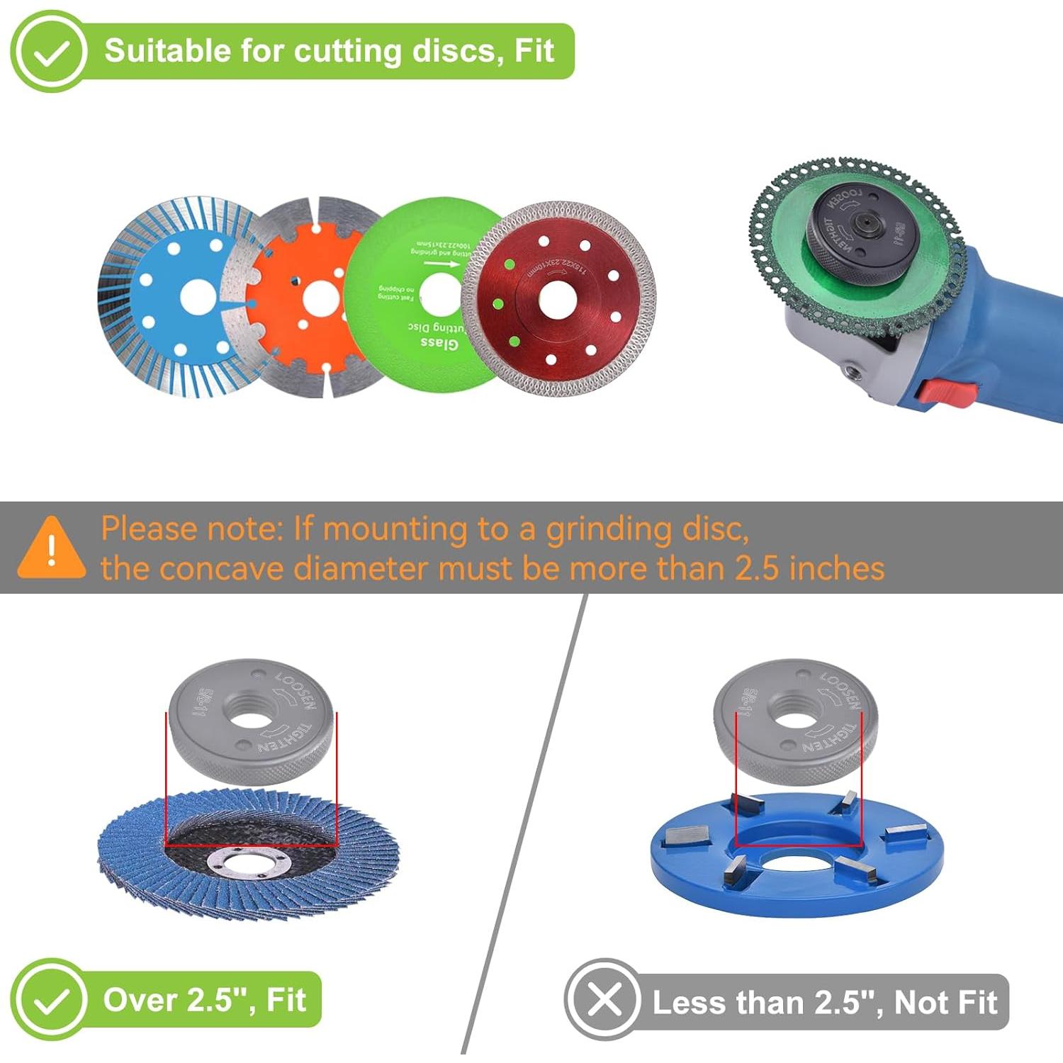 Tuerca de Flange 5/8"-11 JonPhoe para Amoladora Angular - Negro