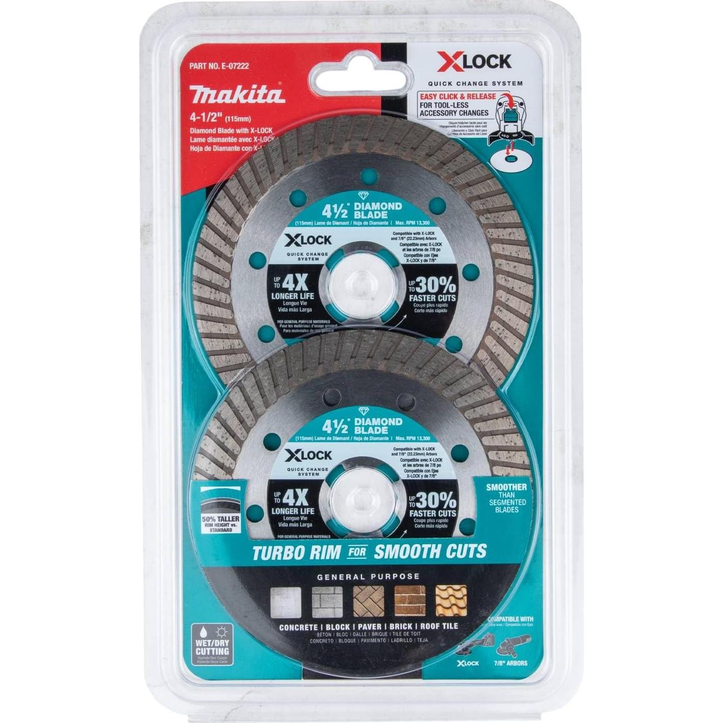 Cuchilla de Diamante Turbo Rim Makita E-07222 115mm 2pzs
