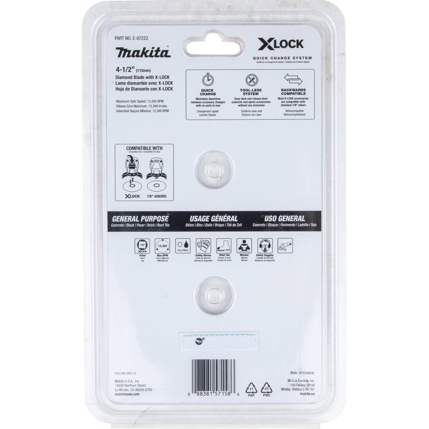 Cuchilla de Diamante Turbo Rim Makita E-07222 115mm 2pzs