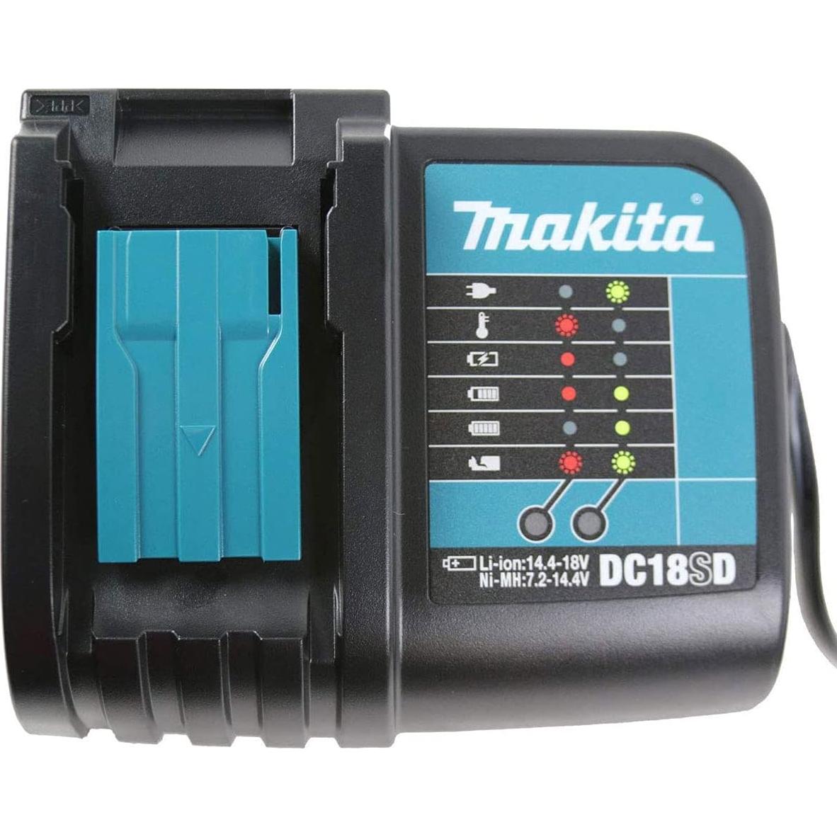 Cargador Rápido Makita DC18SD 14.4V-18V Ion Litio