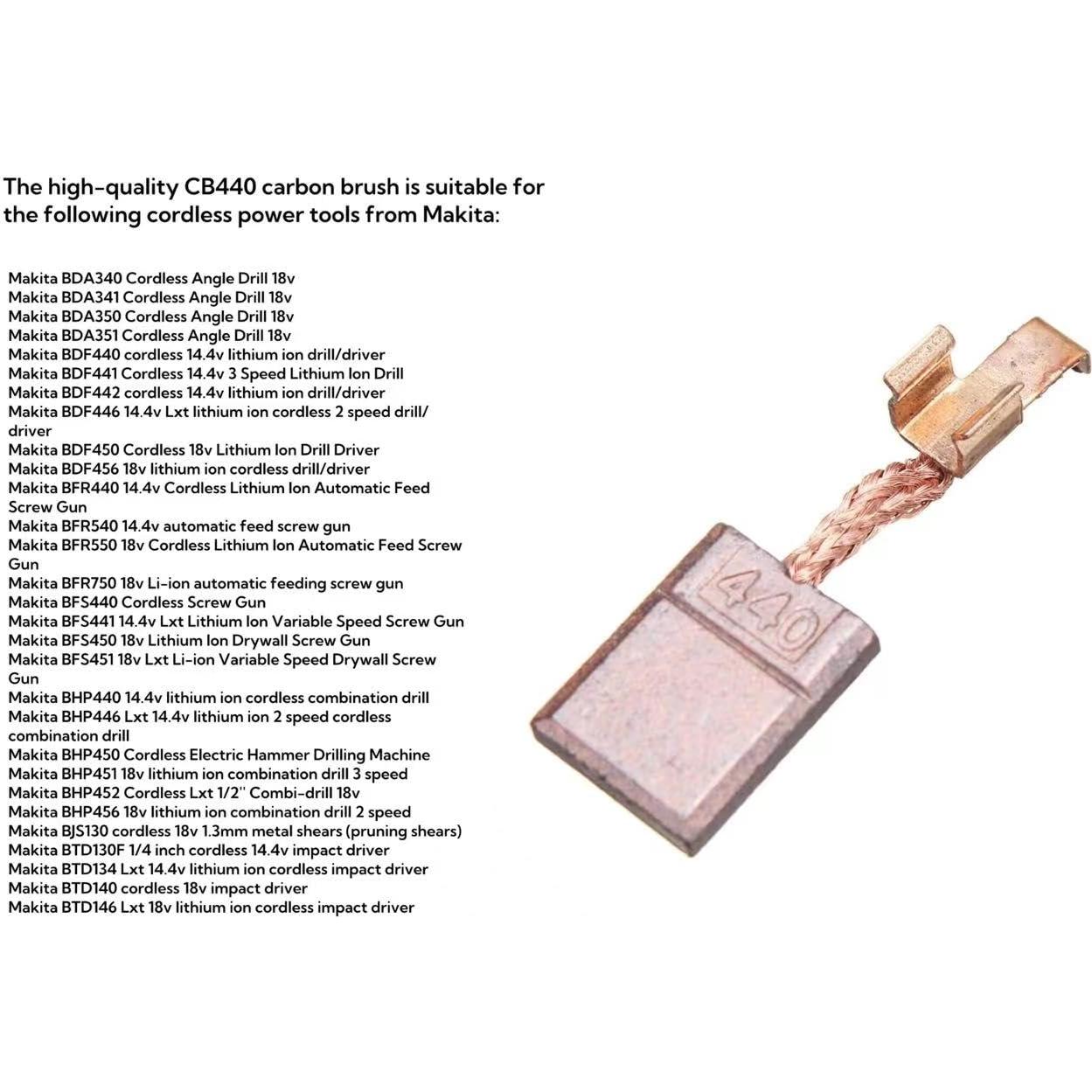 Juego de Escobillas de Carbono Makita CB440 - 4 Piezas