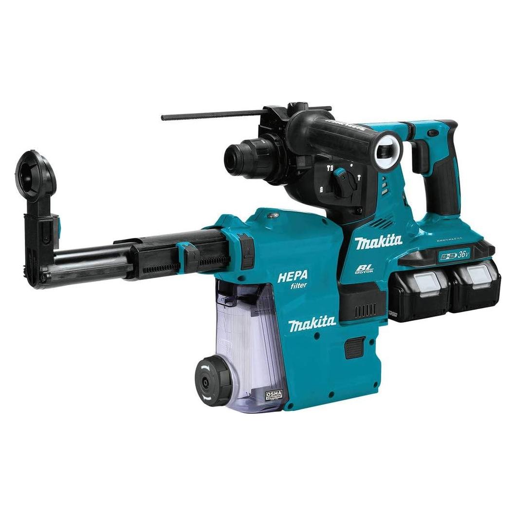 Martillo Rotativo Inalámbrico Makita XRH10PTW 36V con Extractor de Polvo