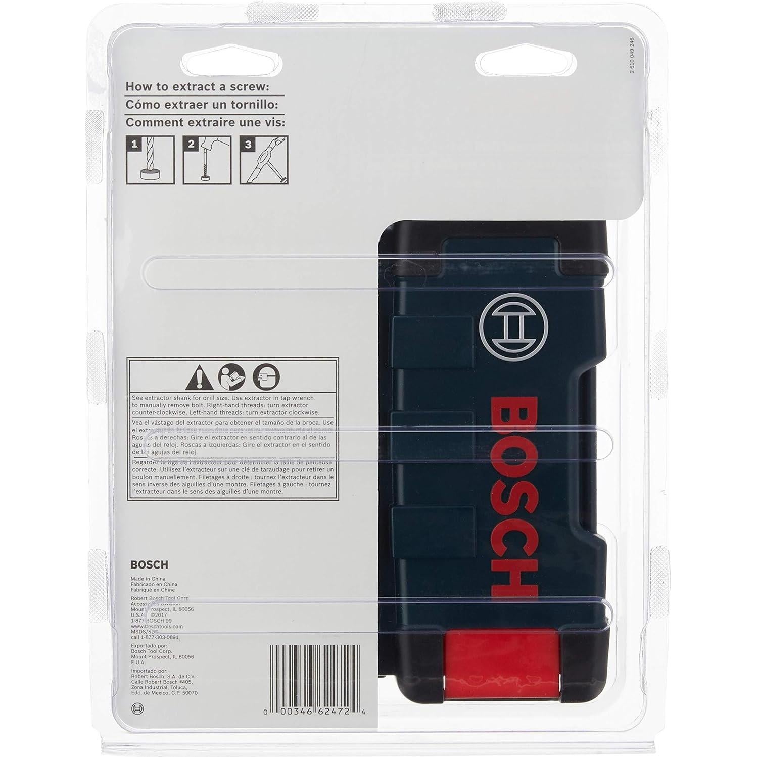 Juego de 12 Extractores de Tornillos Bosch BSPE6D Acero