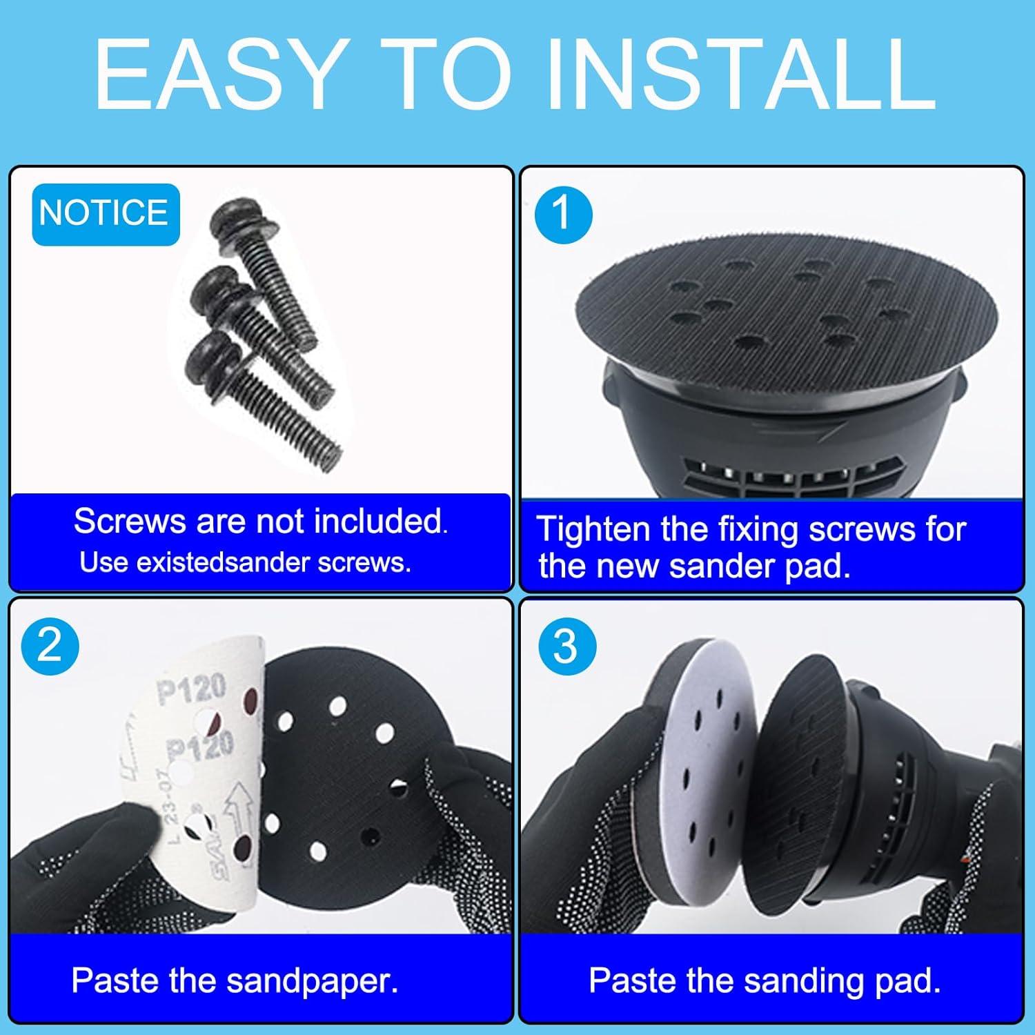 Paquete de 2 almohadillas de lijado 5" Pakmee para Makita