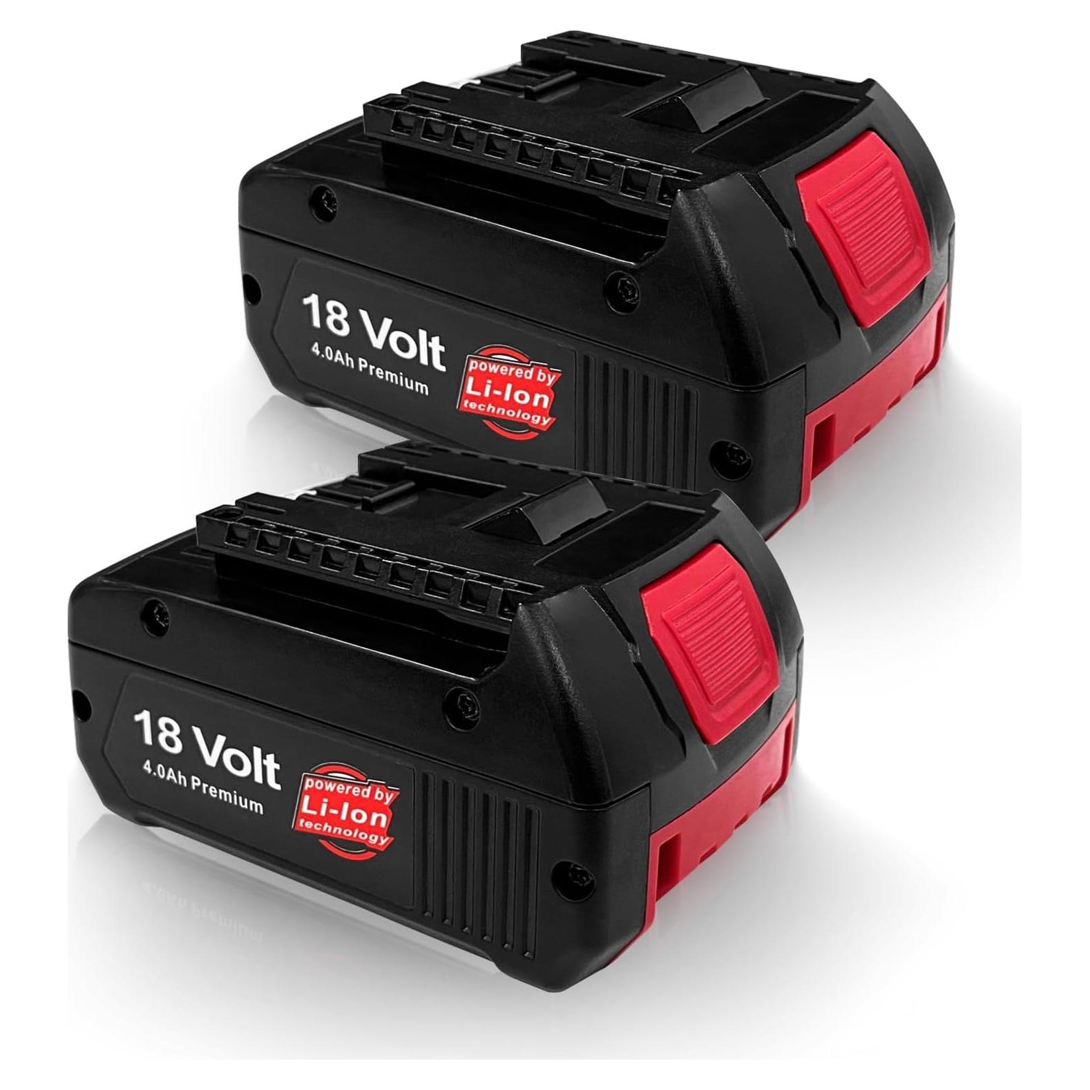 Paquete de 2 Baterías de Litio Bosch 18V 4.0Ah 72Wh