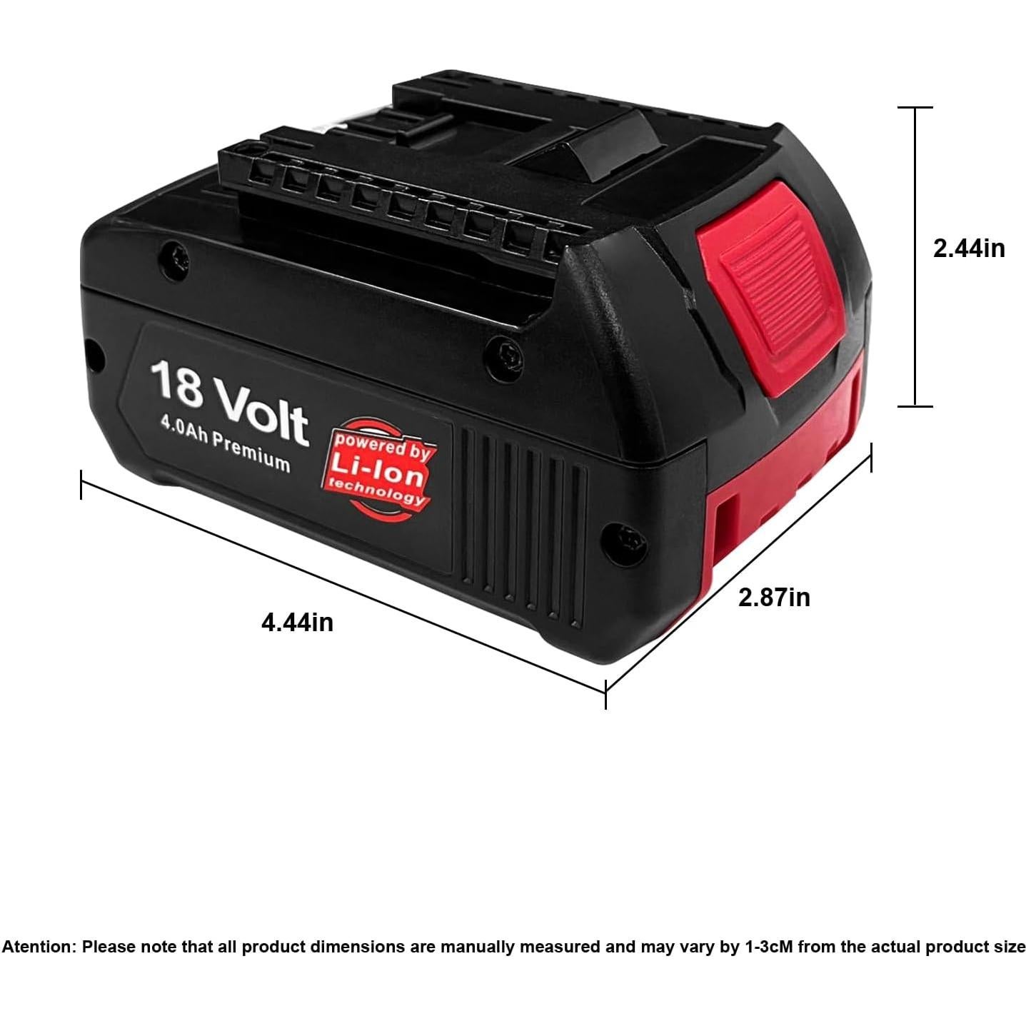 Paquete de 2 Baterías de Litio Bosch 18V 4.0Ah 72Wh