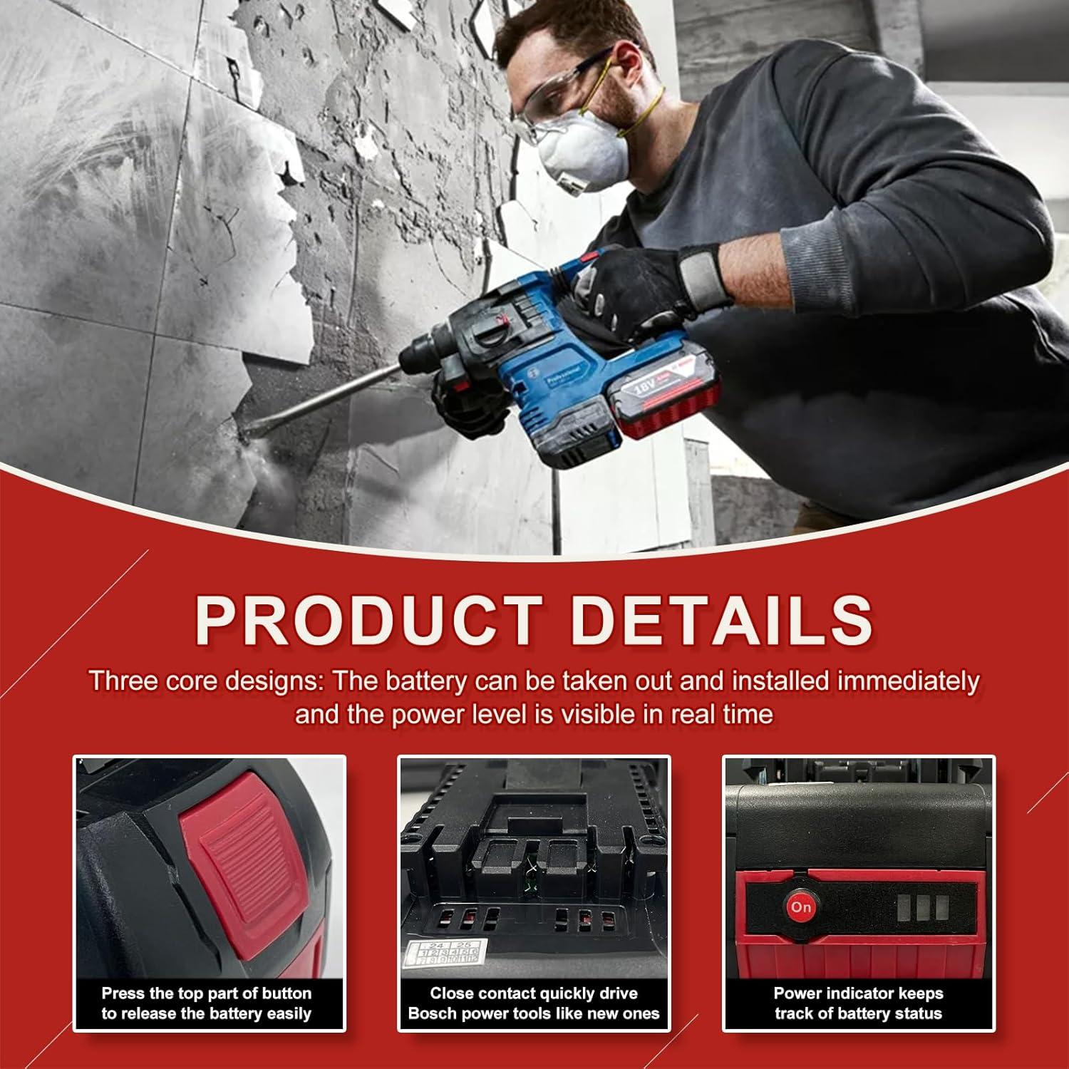 Paquete de 2 Baterías de Litio Bosch 18V 4.0Ah 72Wh