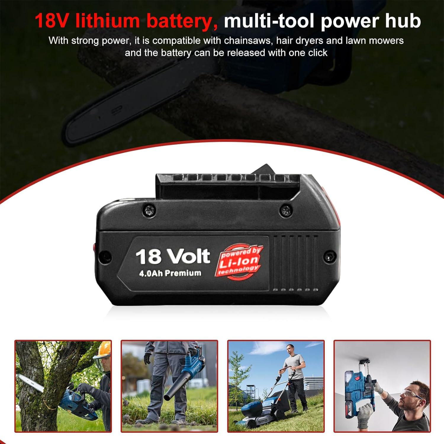 Paquete de 2 Baterías de Litio Bosch 18V 4.0Ah 72Wh