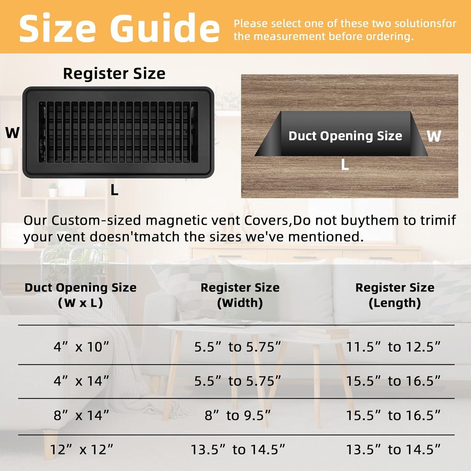 Cubiertas Magnéticas para Ventilación JSLIN 5.5x12 cm - Paquete de 3