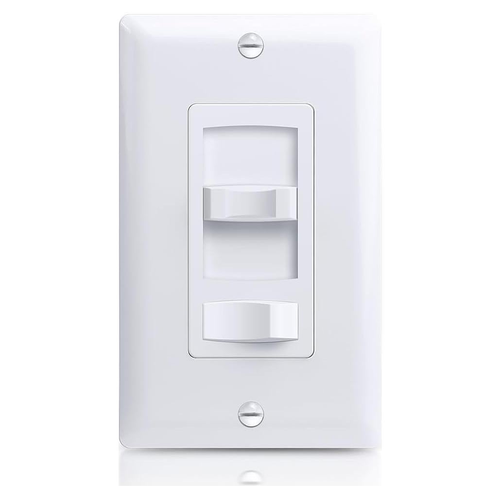 Interruptor Regulador LED ECOELER Blanco 150W/600W con Placa