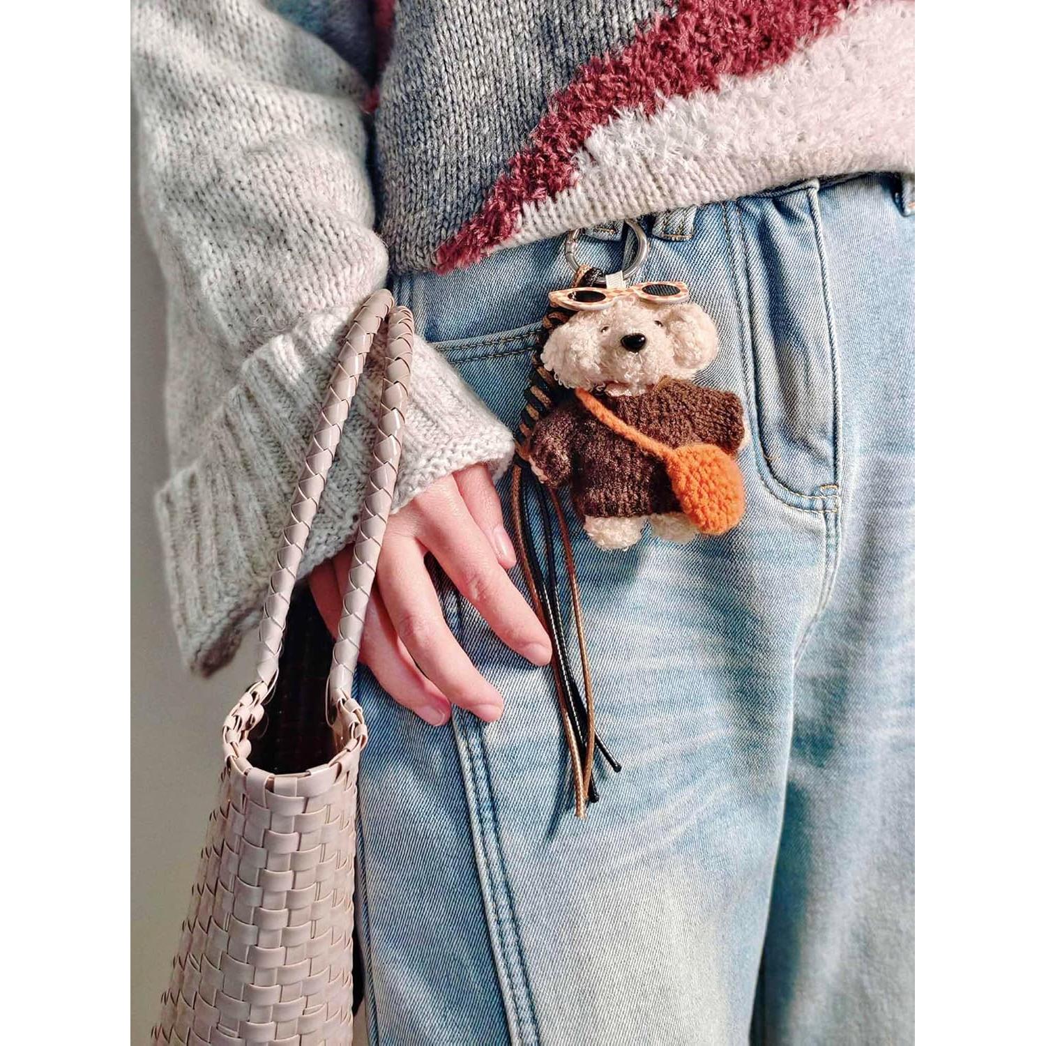 Llavero encanto de bolsa Kawaii Joedy para mujeres - Oso