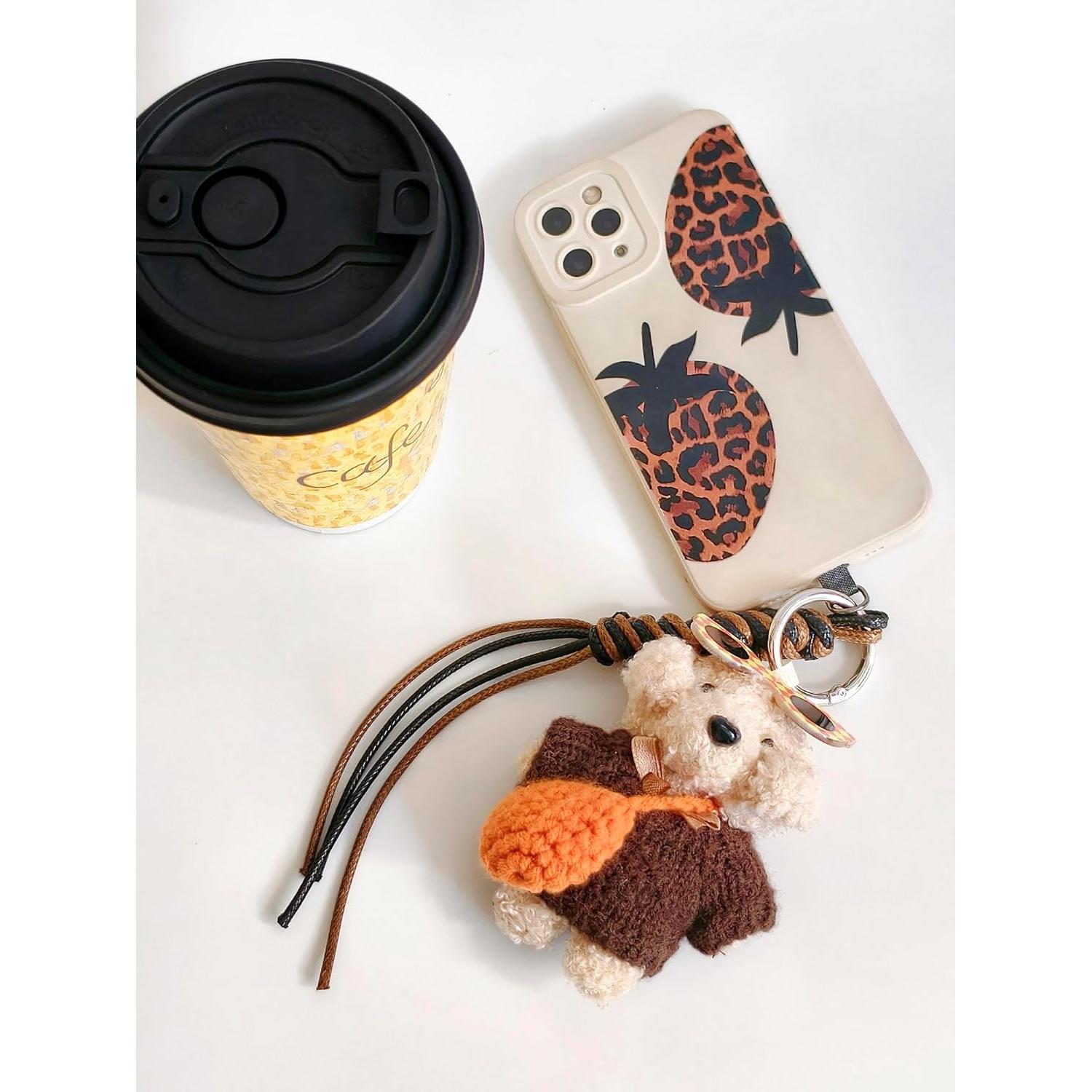 Llavero encanto de bolsa Kawaii Joedy para mujeres - Oso