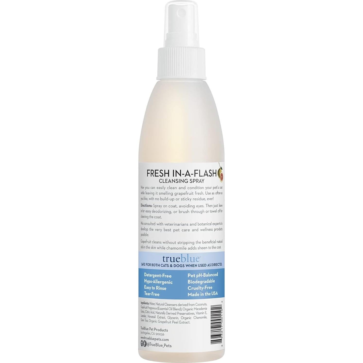 Spray Limpiador para Perros TrueBlue Pomelo y Manzanilla 256 ml