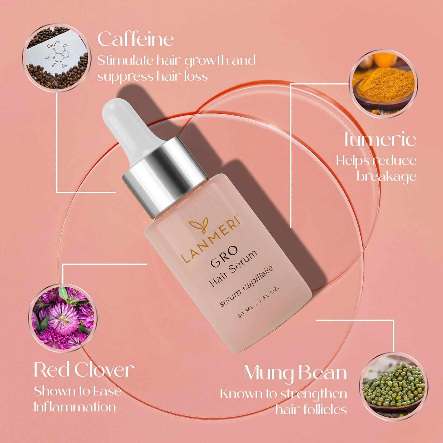 Suero Vegano para Crecimiento del Cabello Lanmeri 30 Días