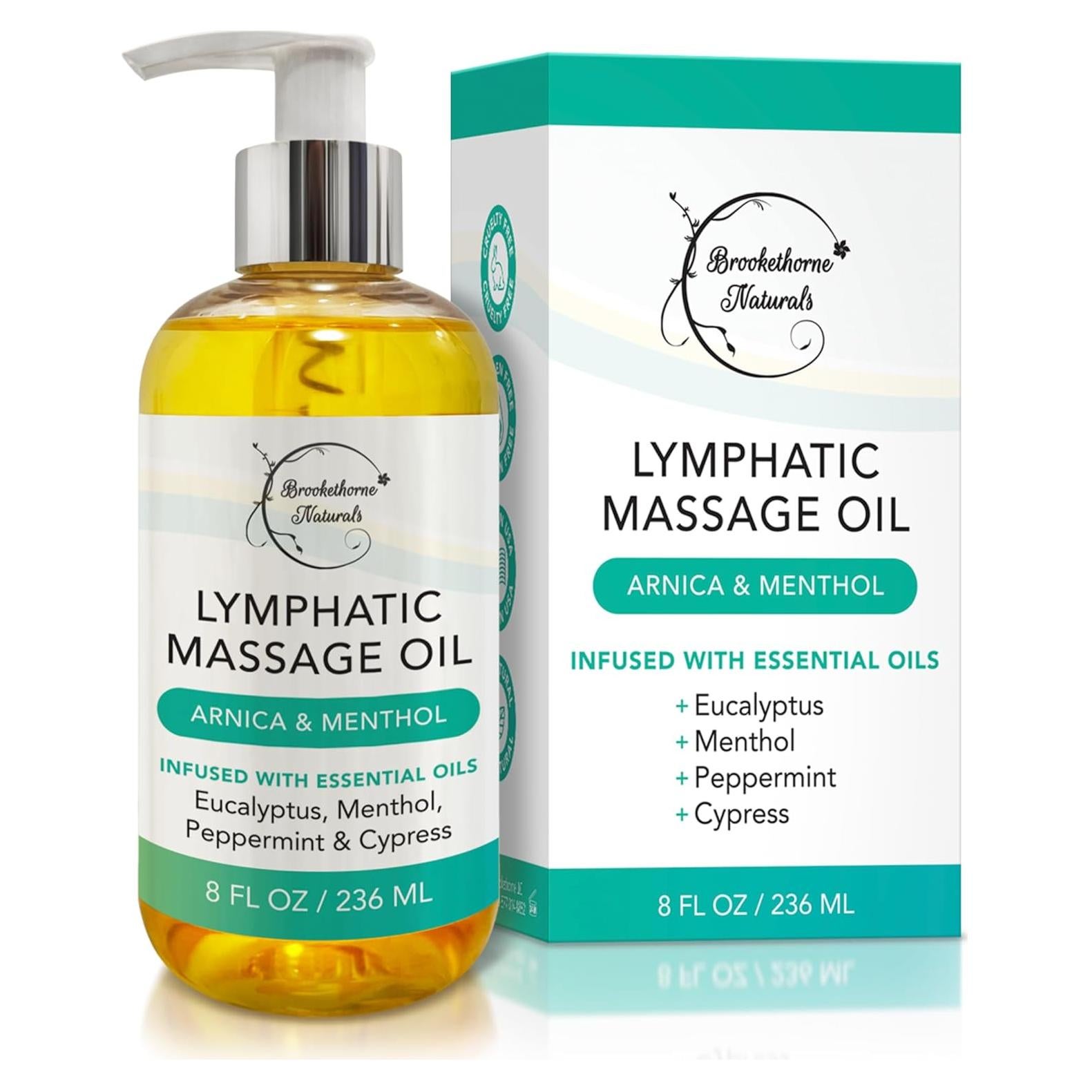 Aceite de Masaje Drenaje Linfático Brookethorne 226g Eucalipto