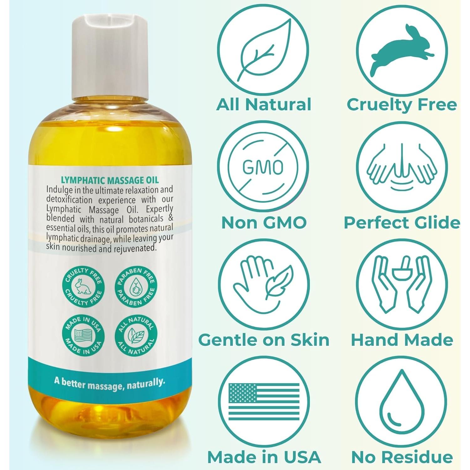 Aceite de Masaje Drenaje Linfático Brookethorne 226g Eucalipto