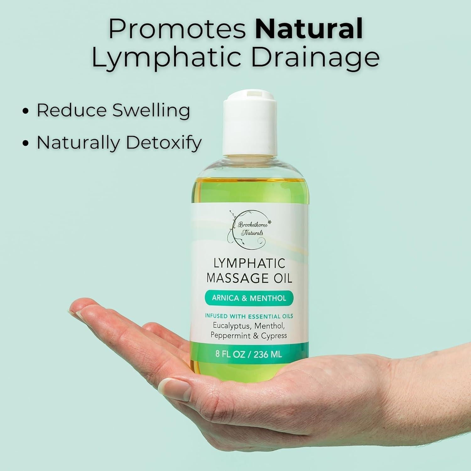 Aceite de Masaje Drenaje Linfático Brookethorne 226g Eucalipto