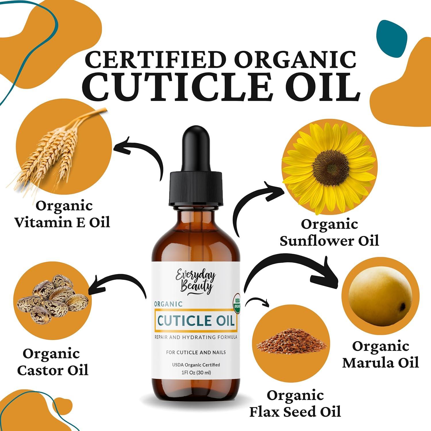 Aceite Orgánico para Cutículas y Uñas Belleza Cotidiana 29.57 ml