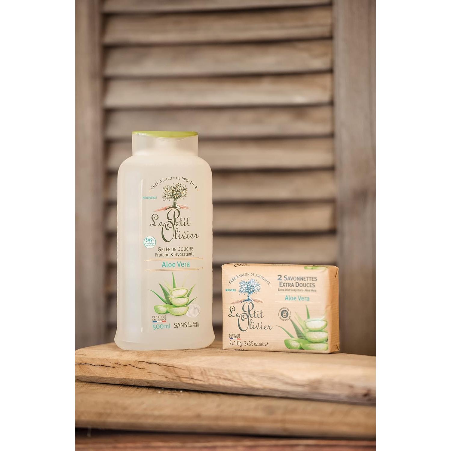 Jabón Extra Suave Le Petit Olivier Aloe Vera 100g - 2 Piezas