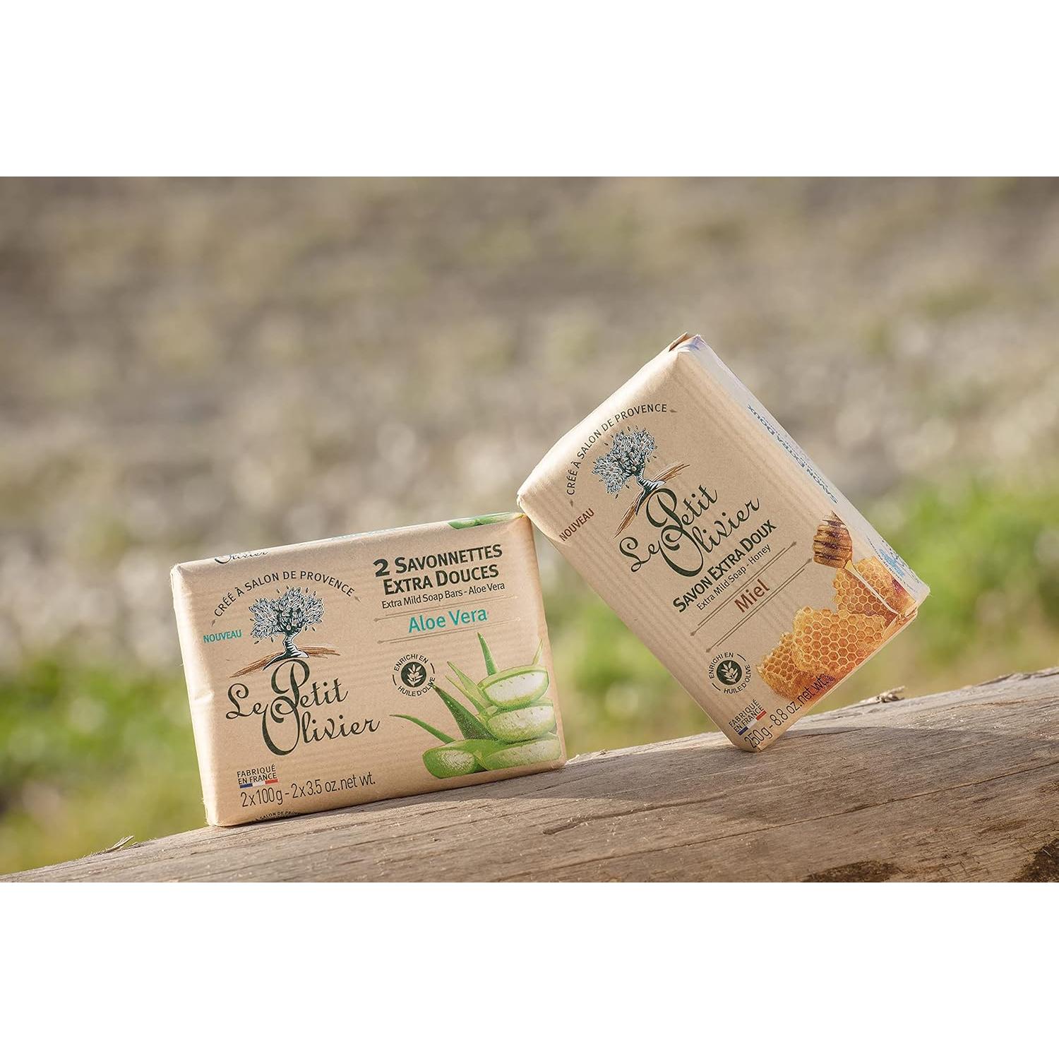 Jabón Extra Suave Le Petit Olivier Aloe Vera 100g - 2 Piezas