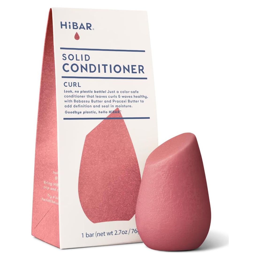 Acondicionador Sólido HiBAR para Rizos - 82g - Vegano y Sin Plástico