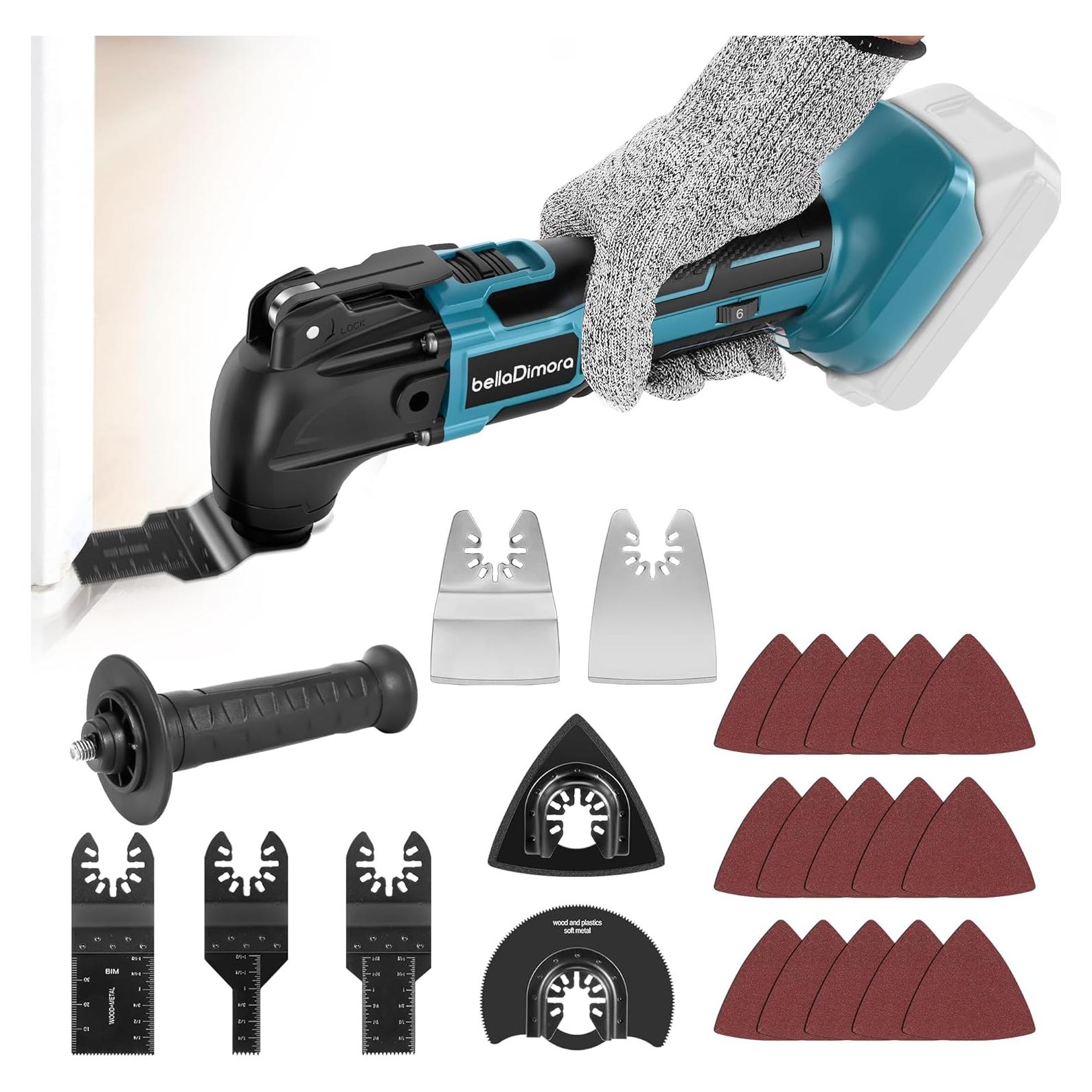 Herramienta Oscilante Inalámbrica BellaDimora 18V 6 Velocidades