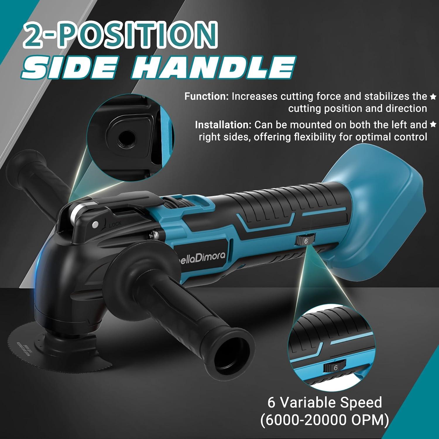 Herramienta Oscilante Inalámbrica BellaDimora 18V 6 Velocidades