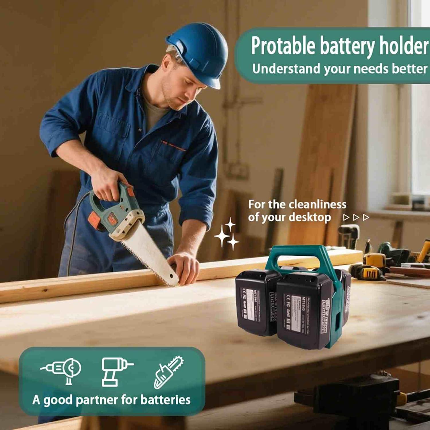 Soporte de Batería Portátil GVPIPYS para Makita 18V - Organizador Compacto