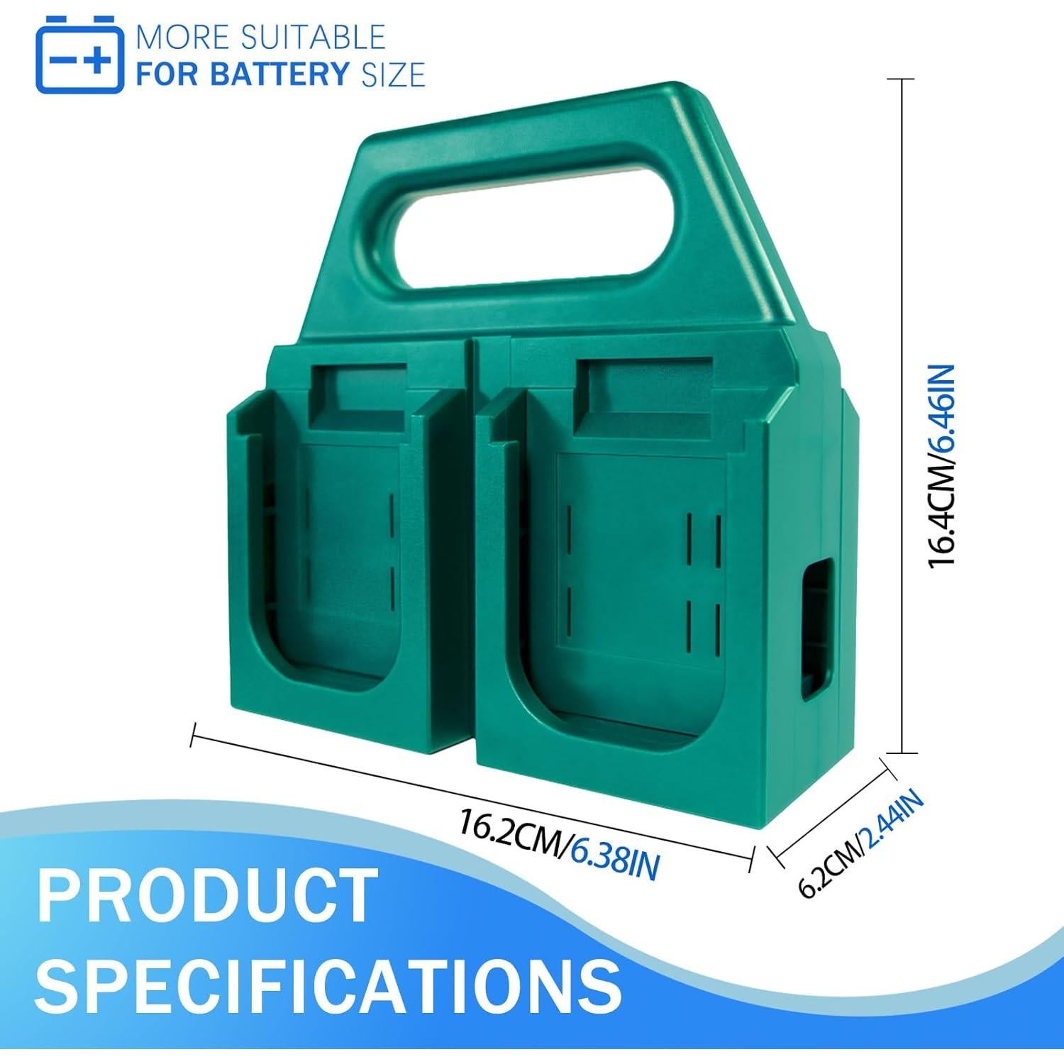 Soporte de Batería Kxufoae 4 Ranuras para Makita 18V - Organizador Portátil