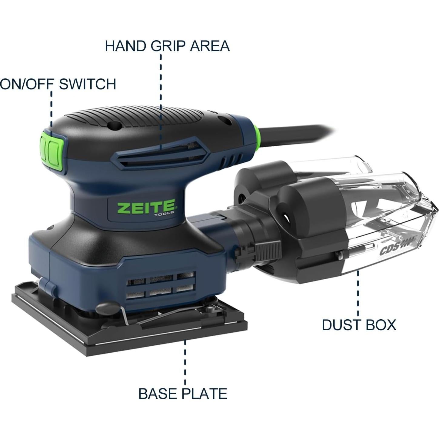Lijadora Eléctrica de Palma ZEITE 2.4 Amp 14000 OPM 12 Pzs