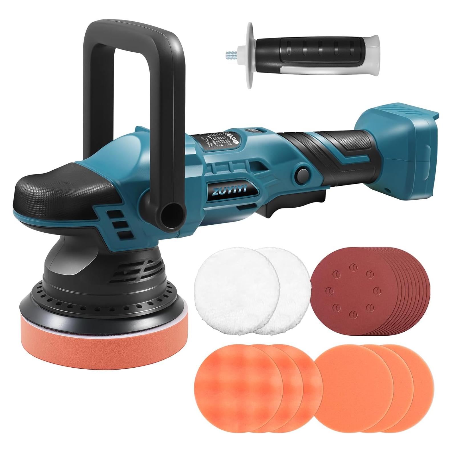 Pulidora Inalámbrica ZUYIYI 5" 900W para Detallado de Autos