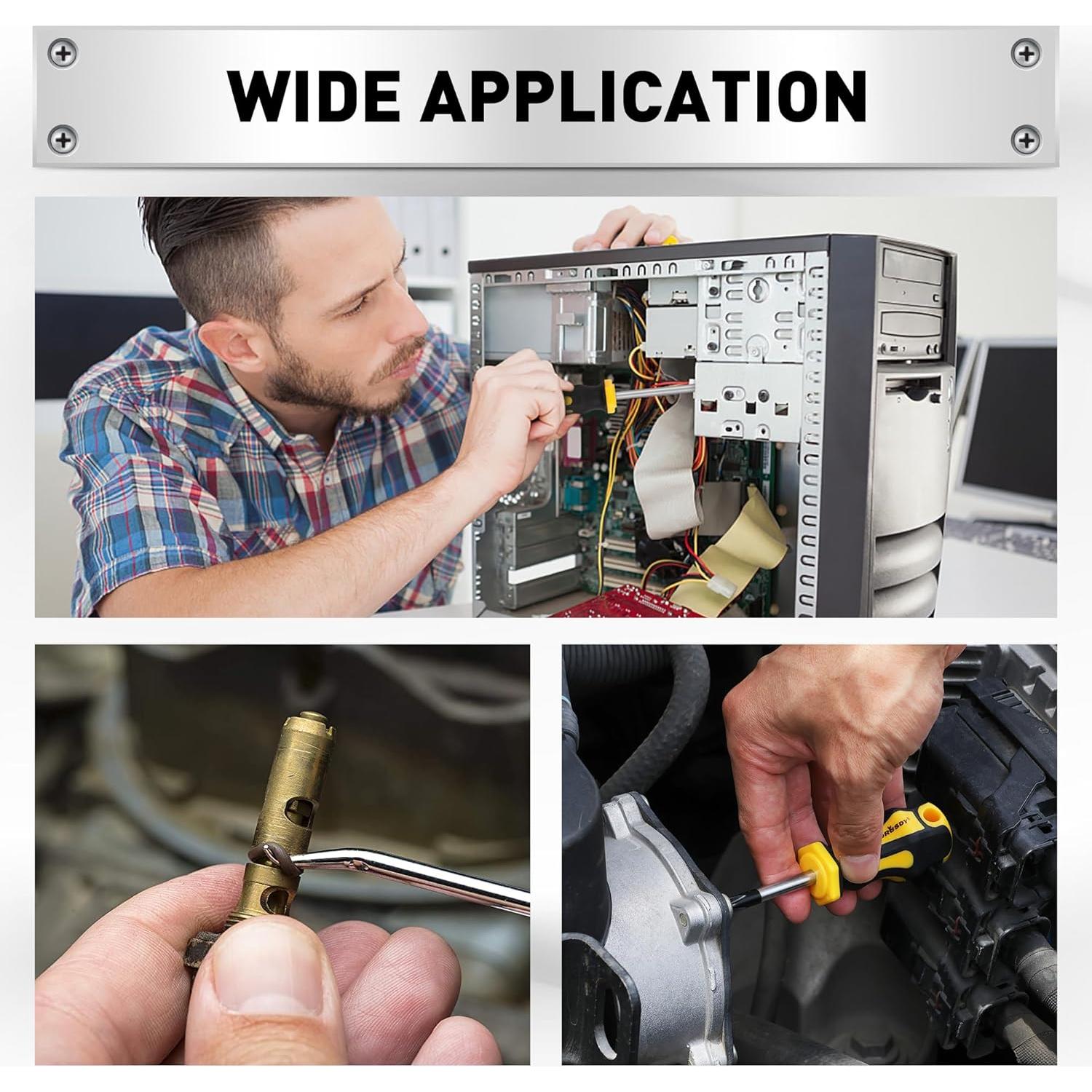 Juego de Destornilladores 13 Piezas HORUSDY con Punta Magnética