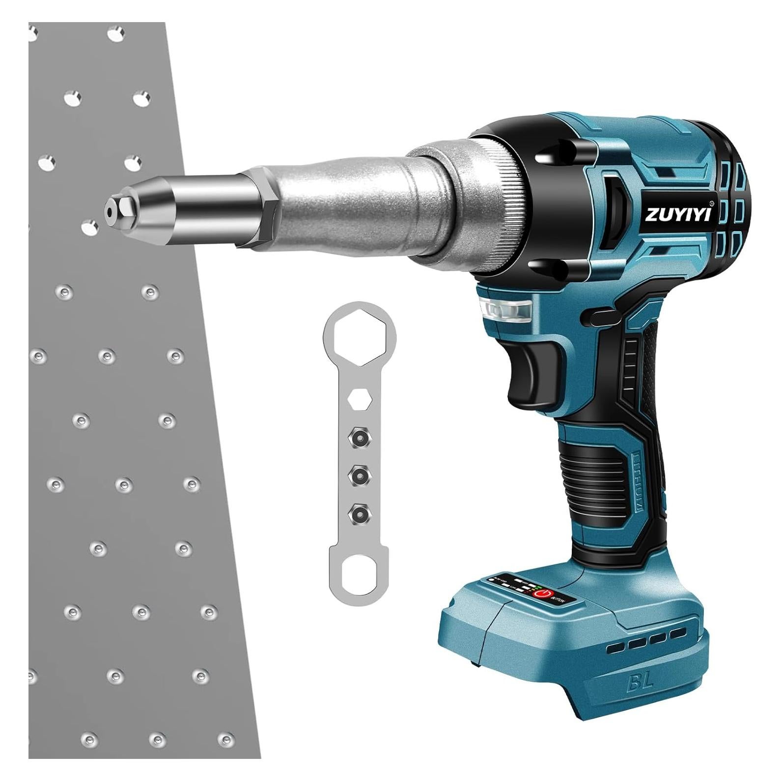 Pistola de Remaches Inalámbrica ZUYIYI 18V Sin Batería