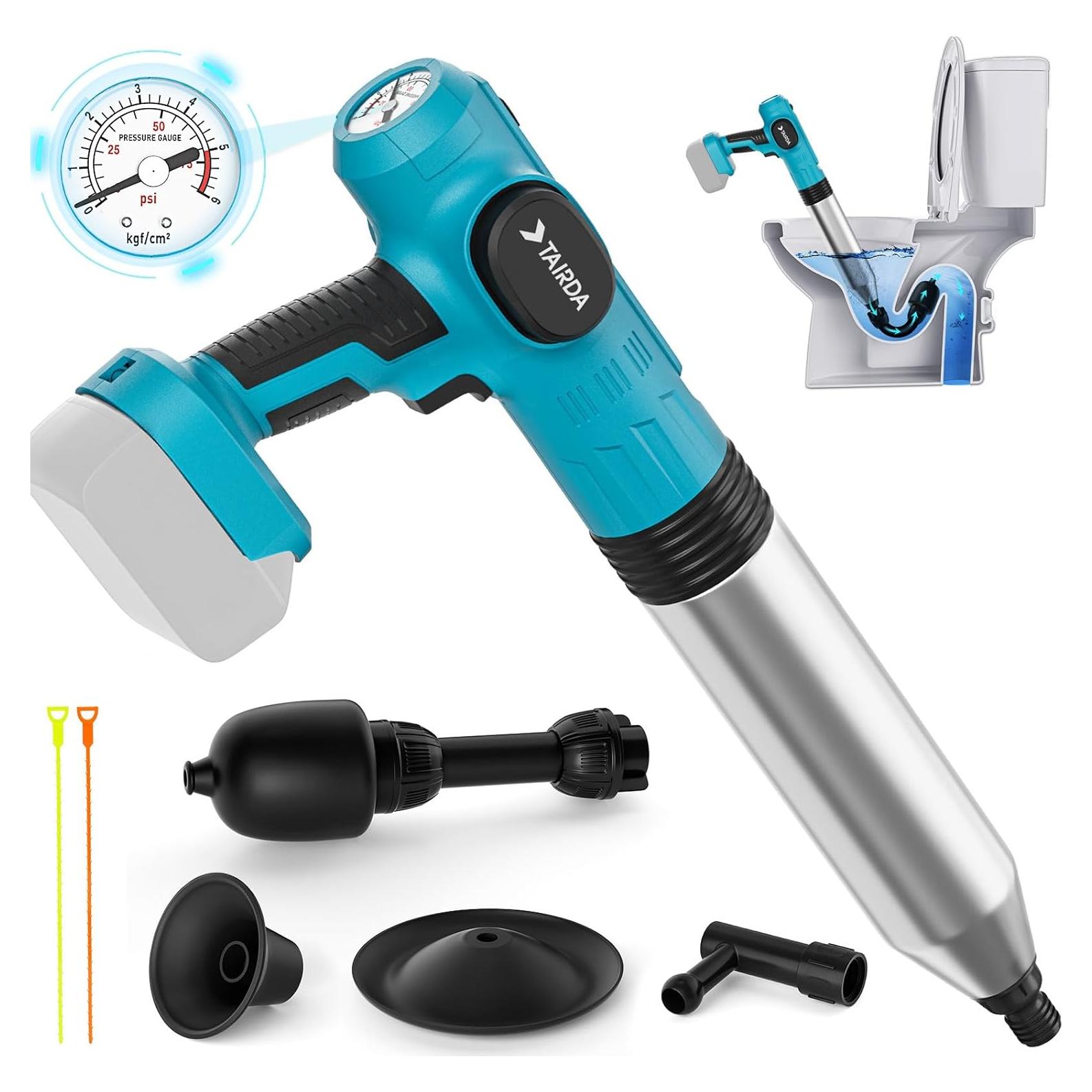 Desatascador Eléctrico Inodoro TAIRDA 18V Sin Batería 1.51kg