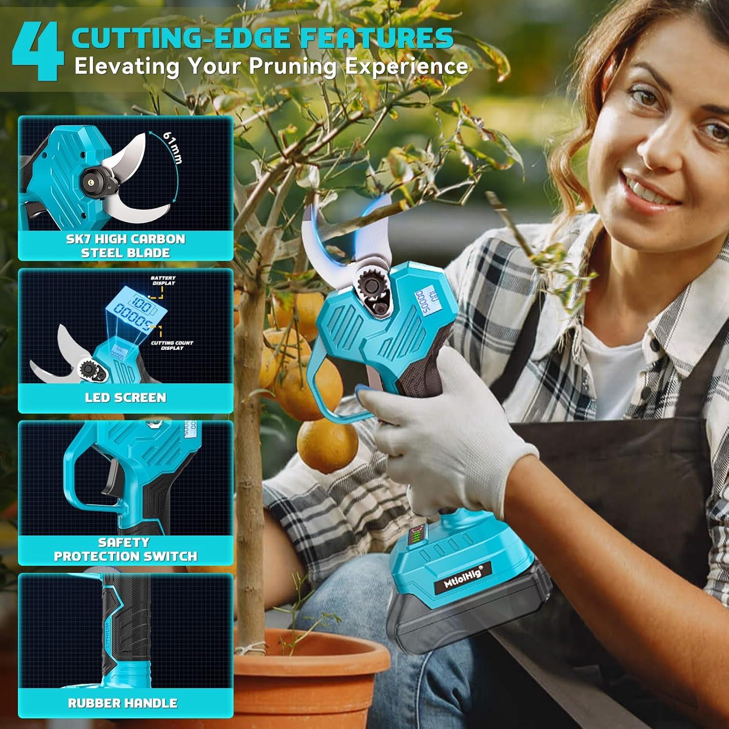 Tijeras de Podar Eléctricas Inalámbricas MtiolHig 1.5-5.08 cm