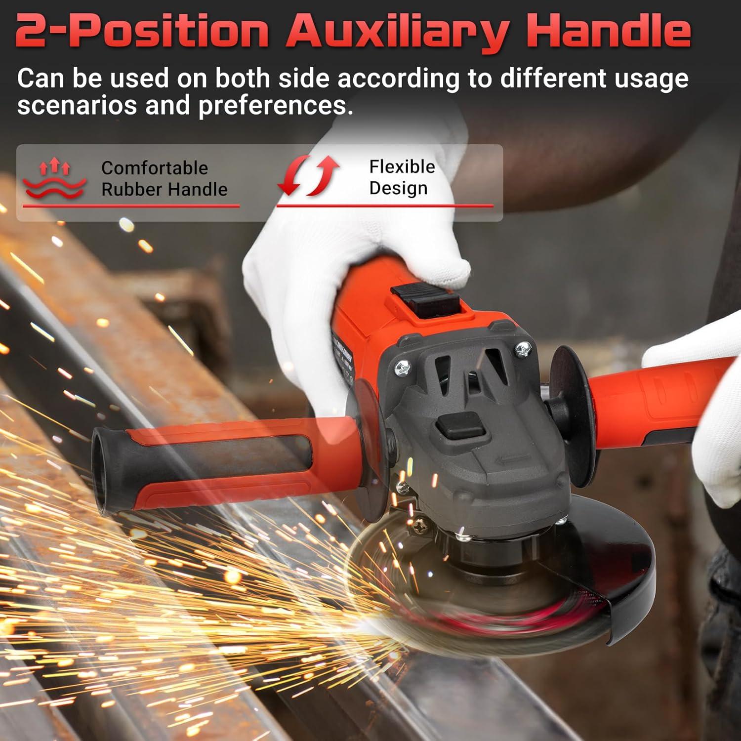 Amoladora Angular SHALL 4-1/2" 11000 RPM 4A con Accesorios