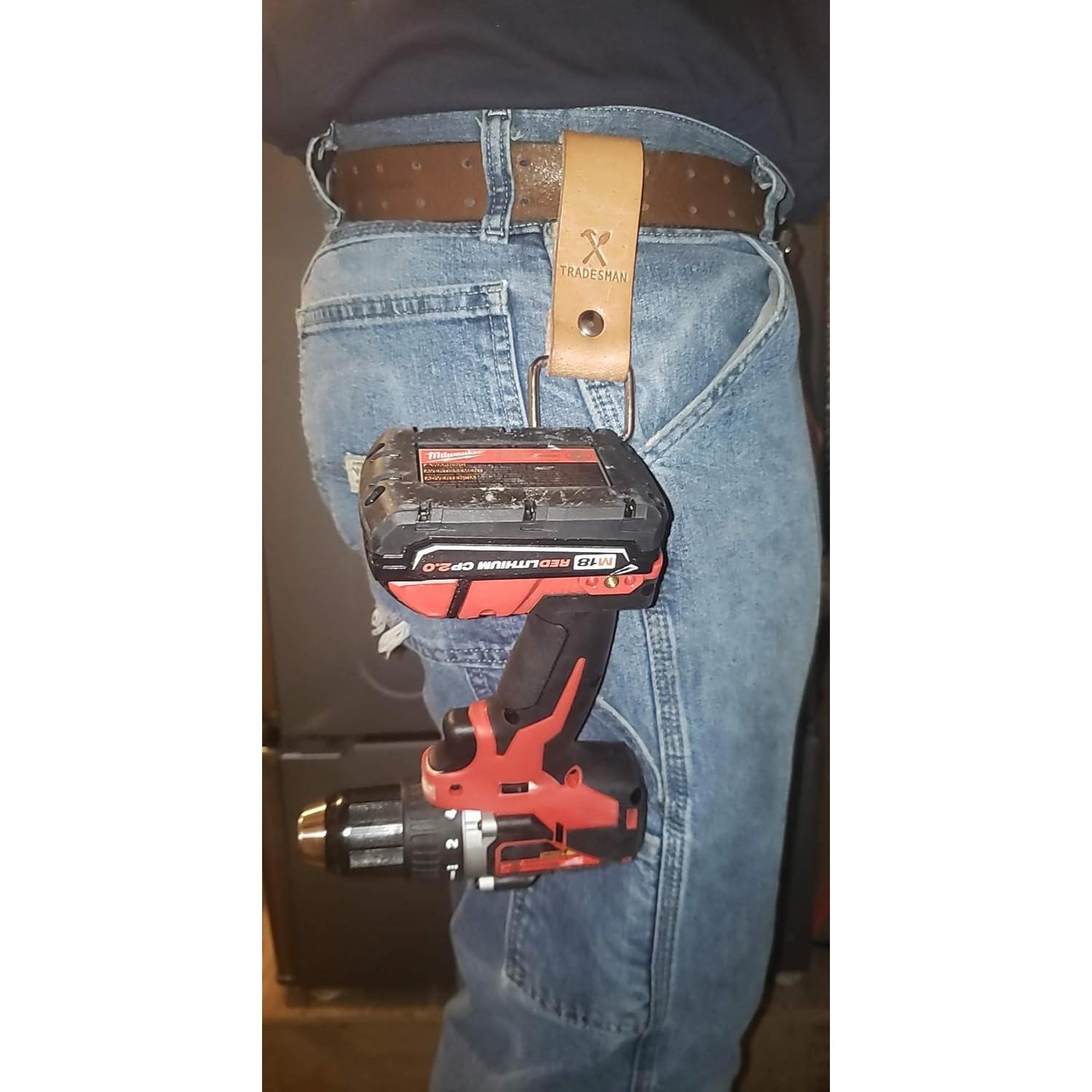 Soporte para Cinta Métrica Tradesman Ods de Cuero Marrón