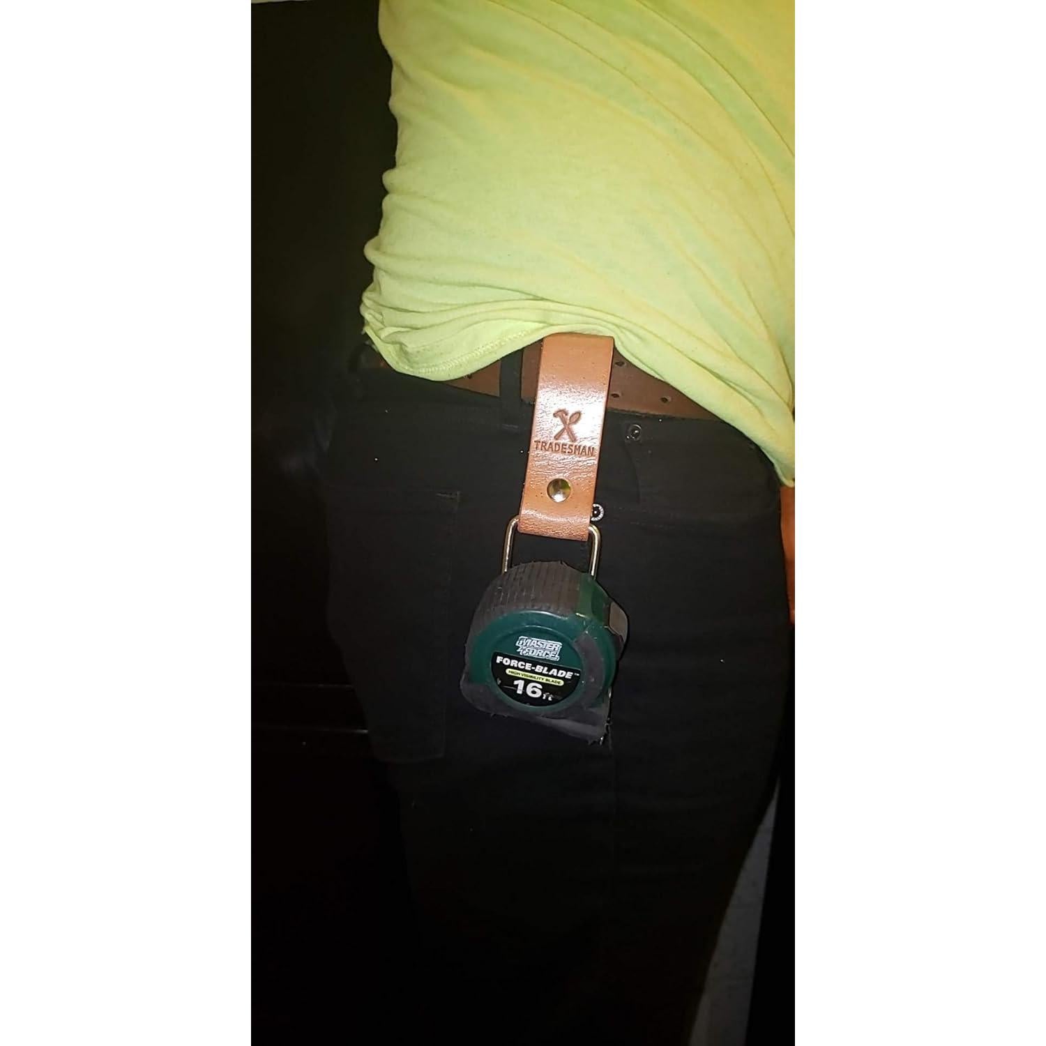 Soporte para Cinta Métrica Tradesman Ods de Cuero Marrón