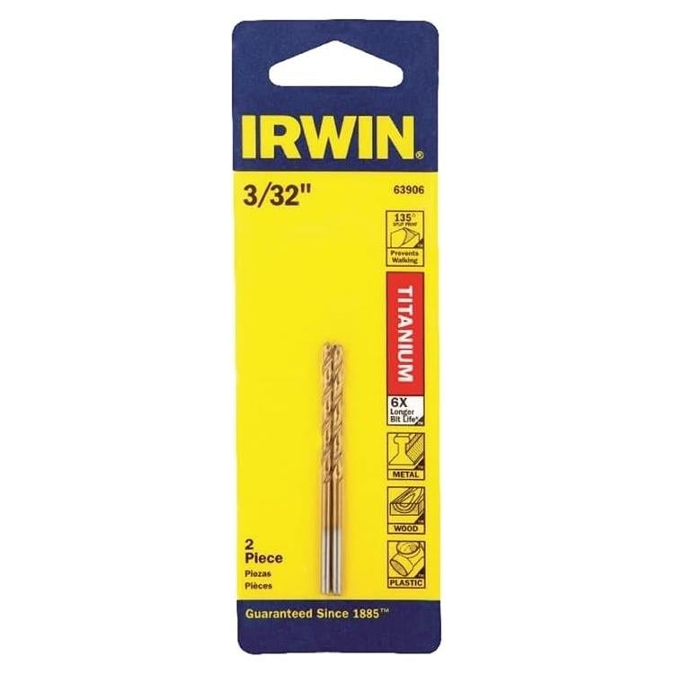 Broca 2.29mm IRWIN 63906 135° Espiral para Metal