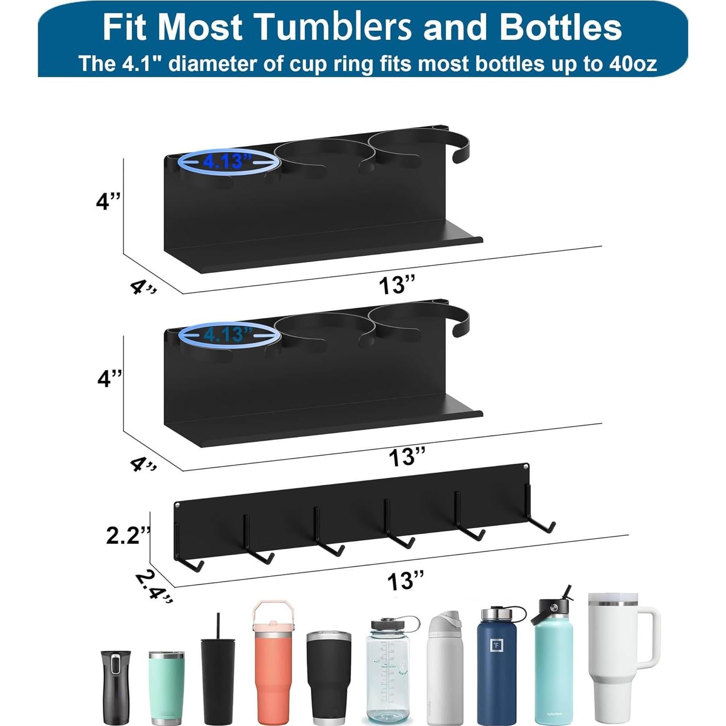 Soporte Magnético para Tazas EASTTOWEST 6 Slots Negro