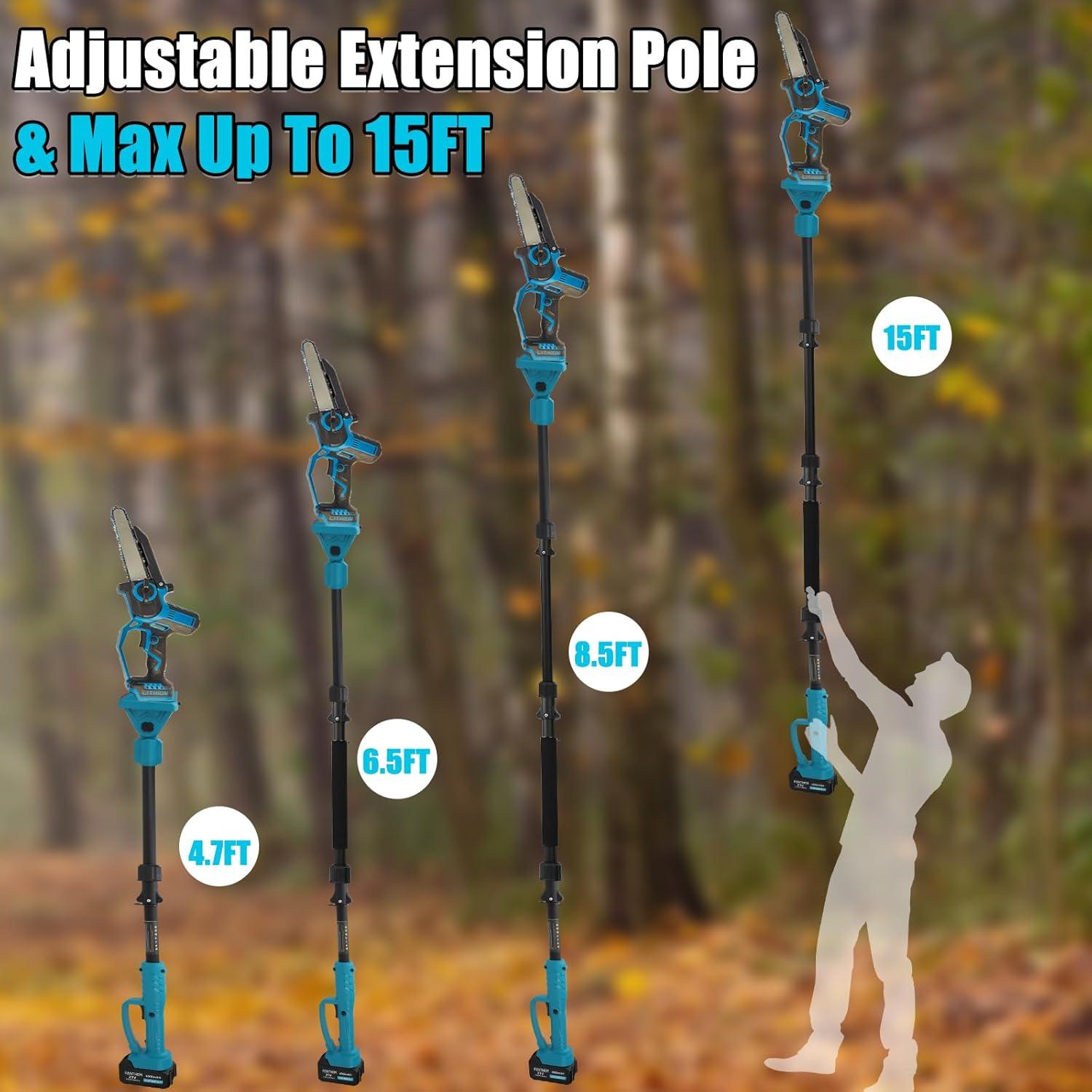 Sierra de Poste Inalámbrica LEZZYRUCK 8" Motor Sin Escobillas