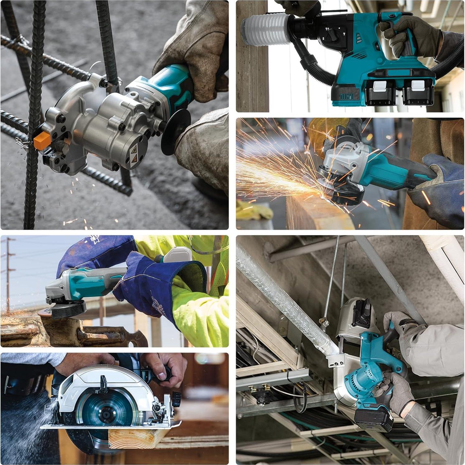 2 Baterías de Litio 18V 6000mAh Forrat BL1860B Compatible