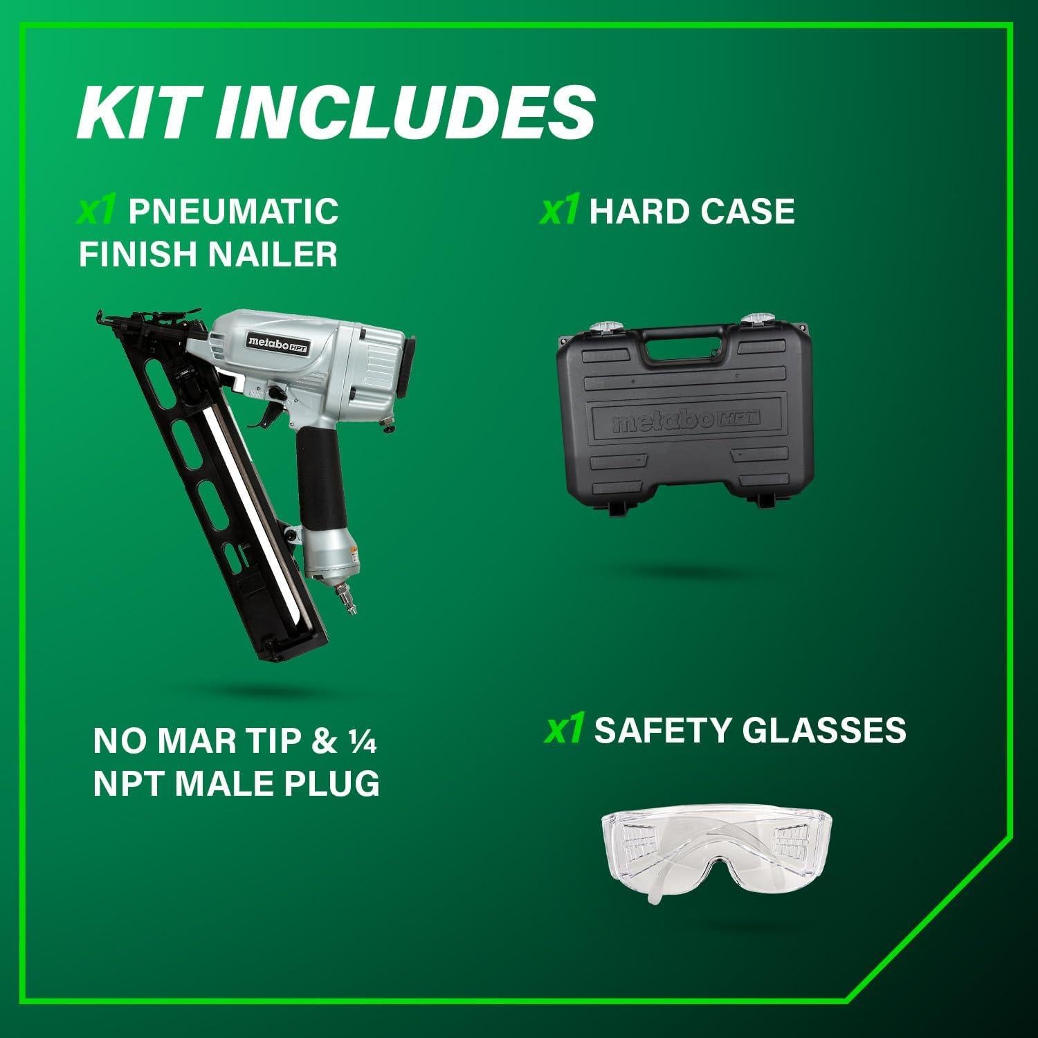 Clavadora Neumática Metabo HPT NT65MA4 15 Gauge 1-1/4" a 2-1/2"