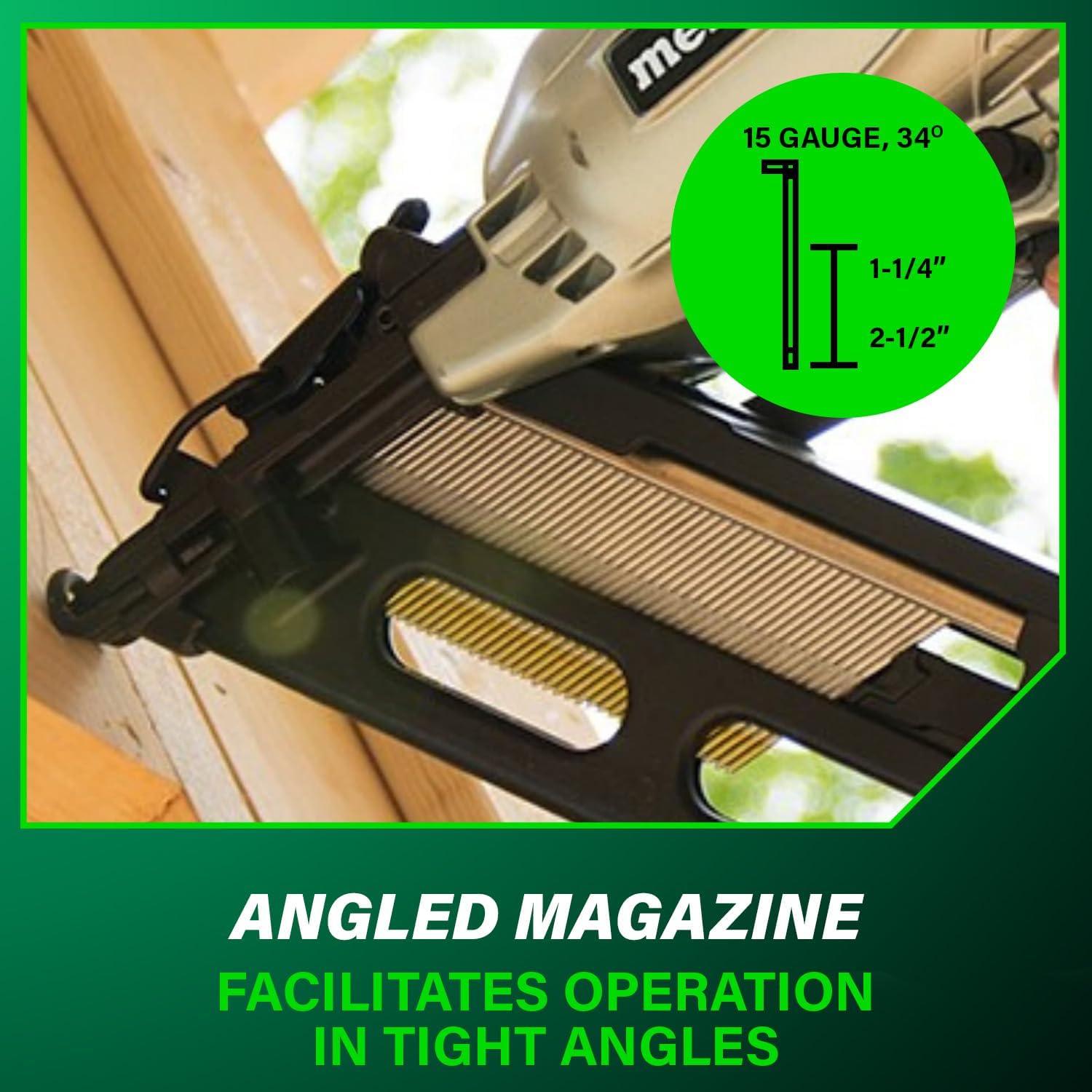 Clavadora Neumática Metabo HPT NT65MA4 15 Gauge 1-1/4" a 2-1/2"