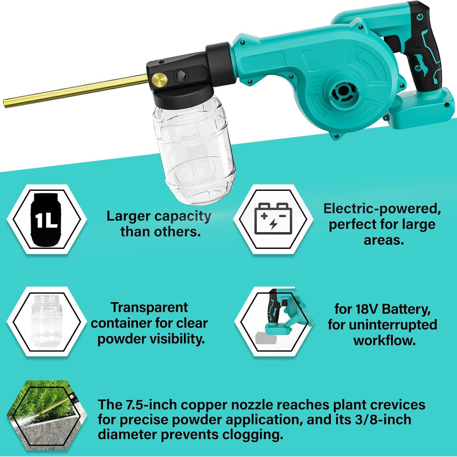 Duster Eléctrico Dinftin 1L Compatible Batería Makita 18V