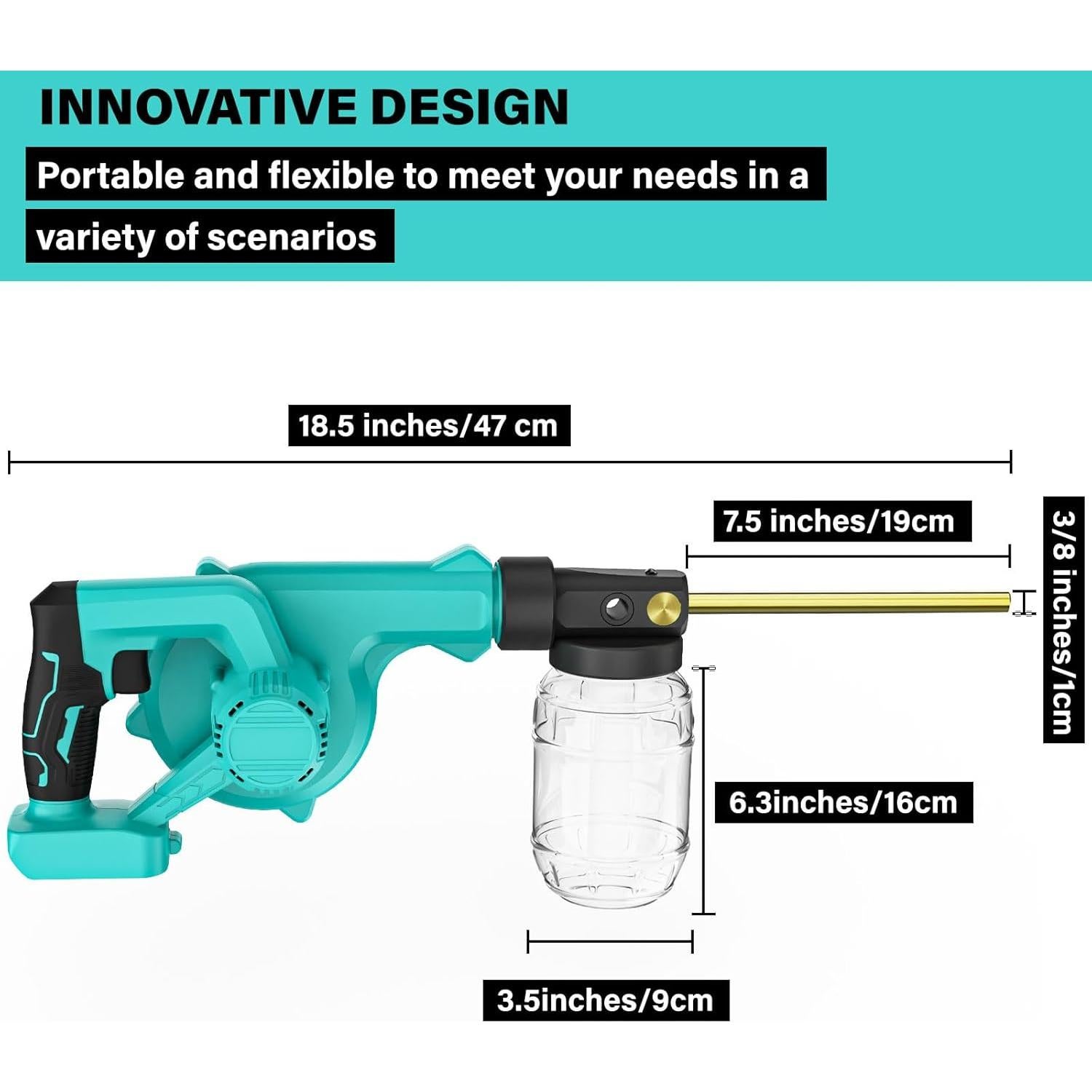 Duster Eléctrico Dinftin 1L Compatible Batería Makita 18V